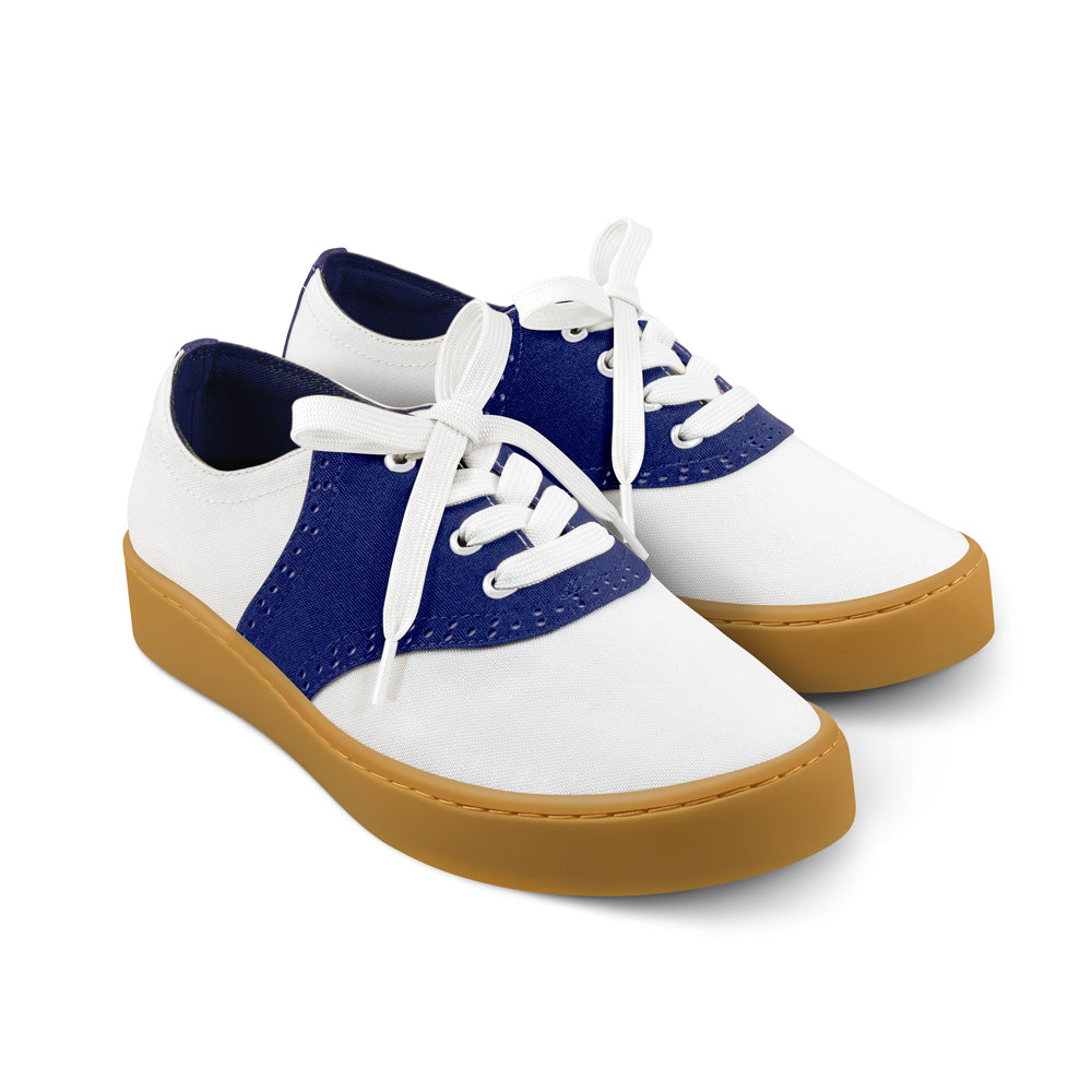 Saddle Blue Women's Casual Sneakers - Glamourous Grace