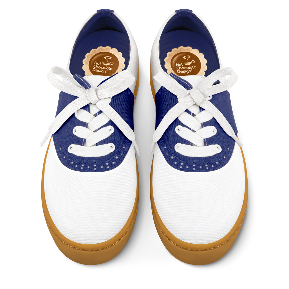 Saddle Blue Women's Casual Sneakers - Glamourous Grace