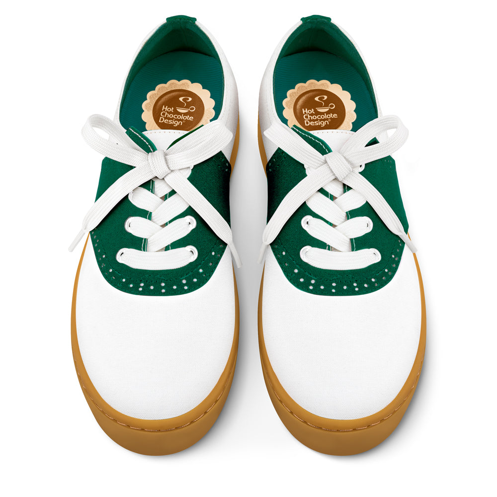 Saddle Green Women's Casual Sneakers - Glamourous Grace