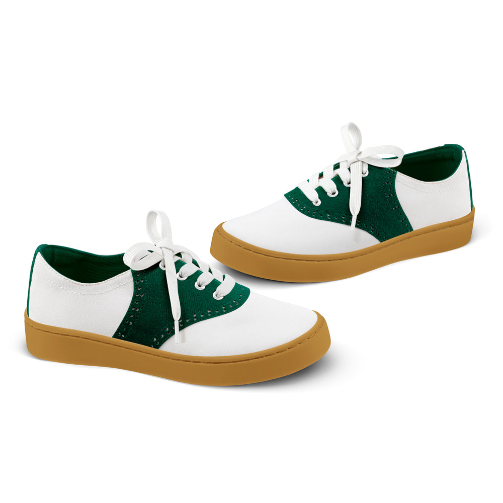 Saddle Green Women's Casual Sneakers - Glamourous Grace