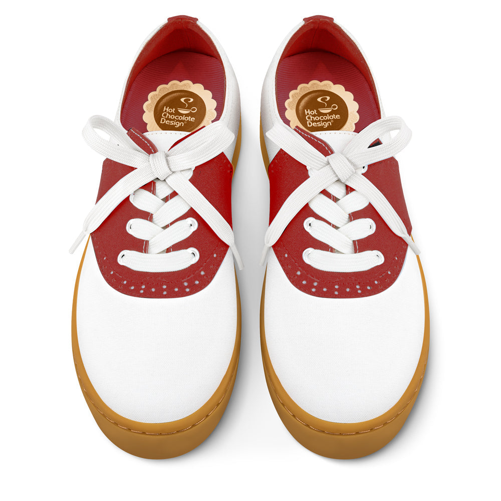 Saddle Red Women's Casual Sneakers - Glamourous Grace