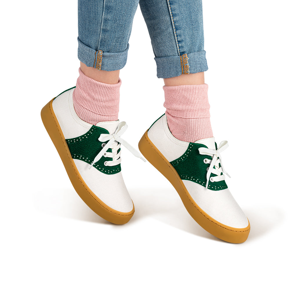 Saddle Green Women's Casual Sneakers - Glamourous Grace