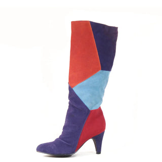 Samira Patchwork Tall Heeled Boots - Glamourous Grace