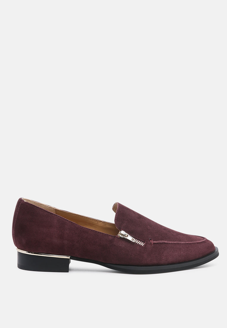 Sara Suede Slip-On Loafers - Glamourous Grace