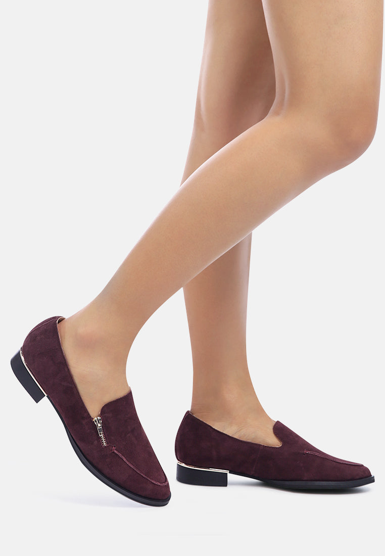 Sara Suede Slip-On Loafers - Glamourous Grace