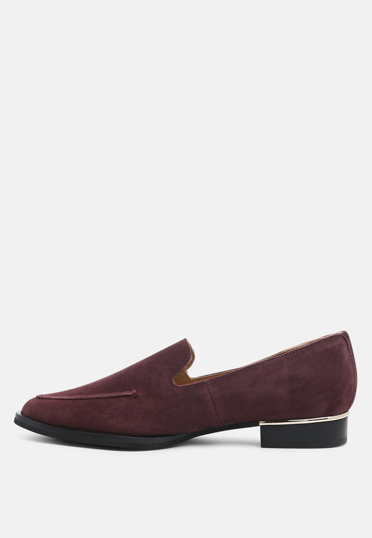 Sara Suede Slip-On Loafers - Glamourous Grace