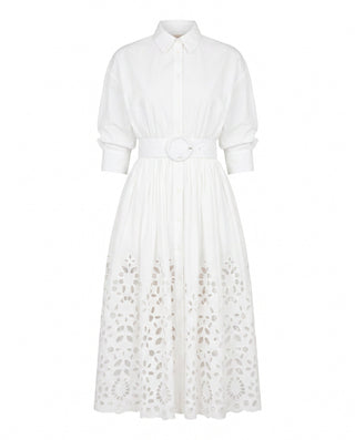 Hayden Shirt Dress – White - Glamourous Grace
