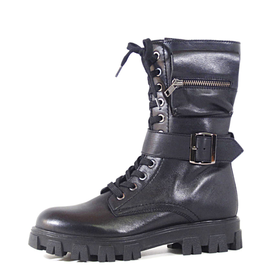 Scandal Combat Boots - Glamourous Grace