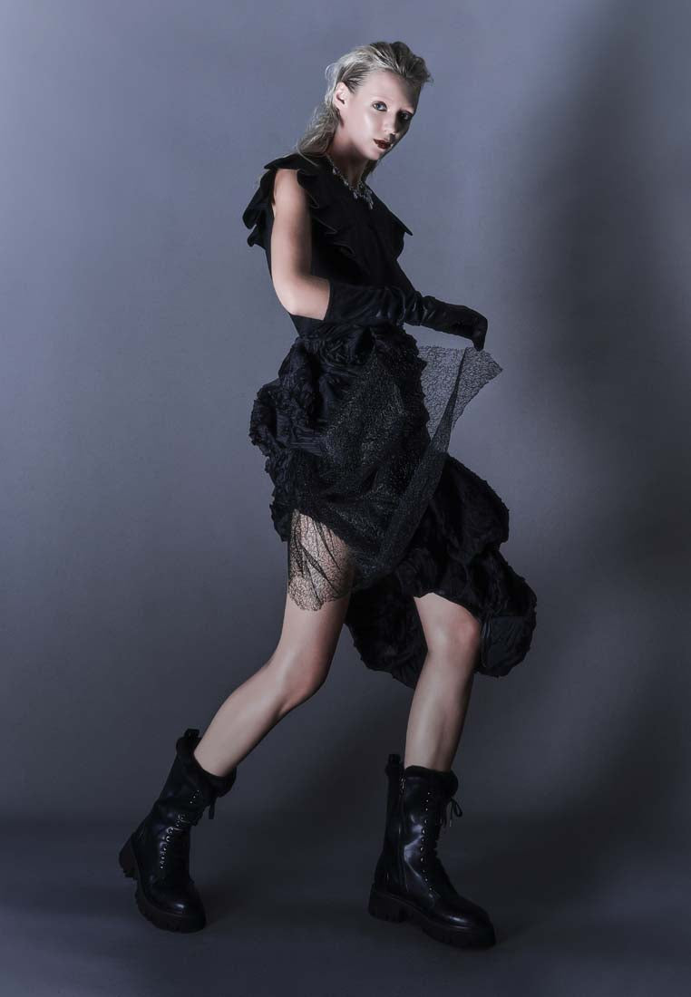 Ponji Fleece Lined Lace-Up High Ankle Boots - Glamourous Grace