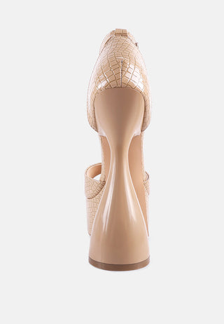 Pretty Me Patent Croc Ultra High Platform Sandals - Glamourous Grace