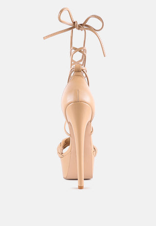 Twerk Tie-Up Braided High Platform Sandals