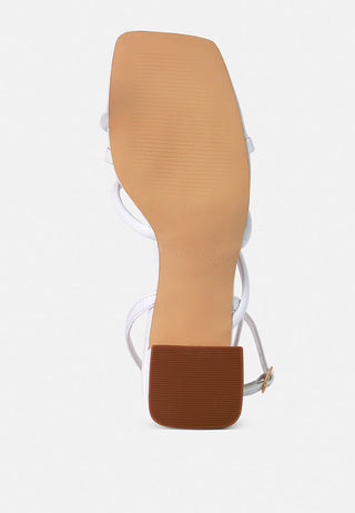 Right Pose Faux Leather Block Heel Sandals - Glamourous Grace