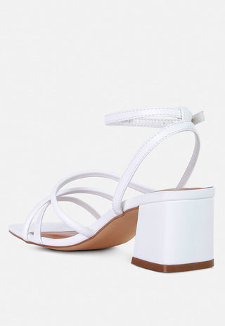 Right Pose Faux Leather Block Heel Sandals - Glamourous Grace