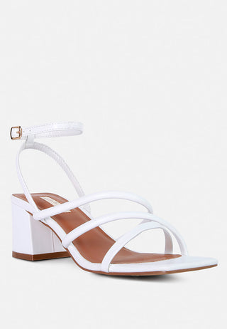 Right Pose Faux Leather Block Heel Sandals - Glamourous Grace