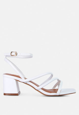 Right Pose Faux Leather Block Heel Sandals - Glamourous Grace