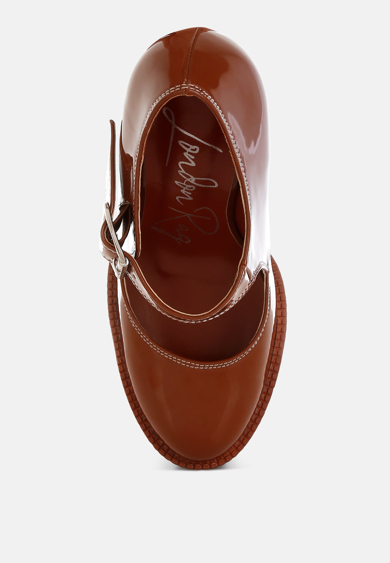 Millenial Bug Patent High Heeled Mary Jane Shoes - Glamourous Grace