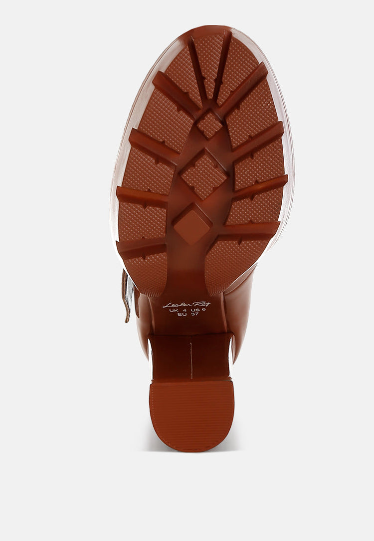Millenial Bug Patent High Heeled Mary Jane Shoes