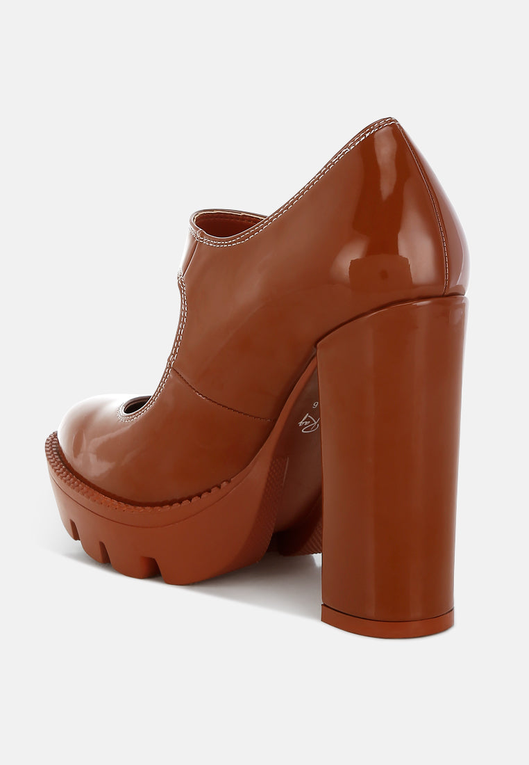 Millenial Bug Patent High Heeled Mary Jane Shoes - Glamourous Grace
