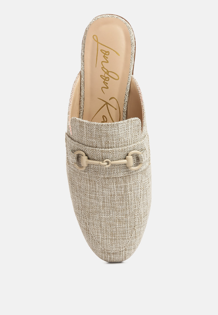 Akua Horsebit Embellished Mules - Glamourous Grace