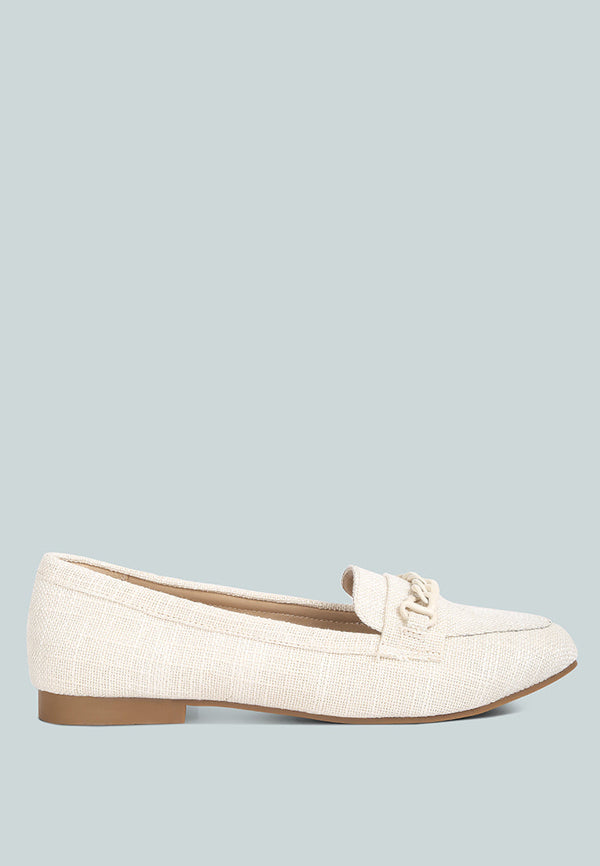 Abeera Chain Embellished Loafers - Glamourous Grace