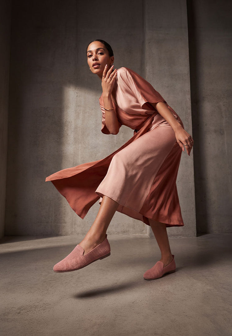 Akili Knit Textile Solid Flats