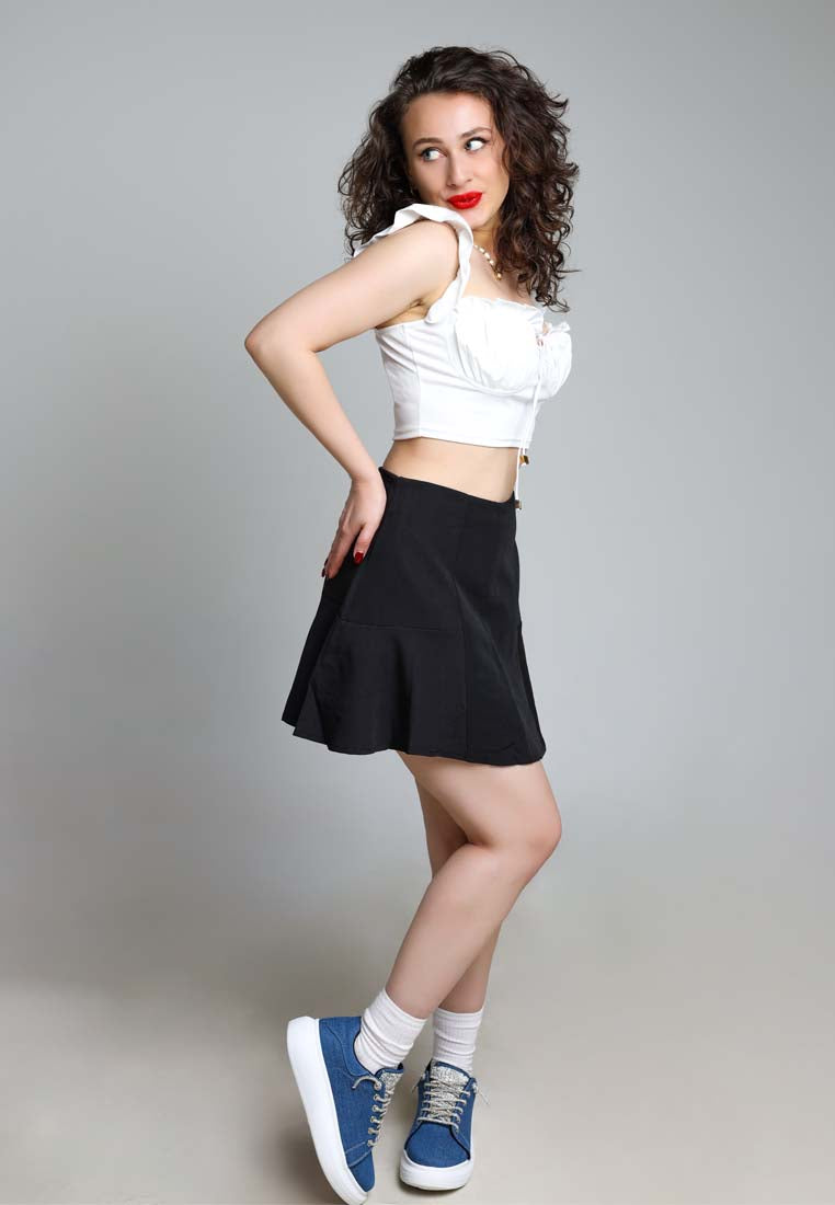 Panelled Flared Mini Skirt - Glamourous Grace