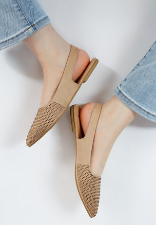 Jarisa Rhinestones Embellished Slingback Mules
