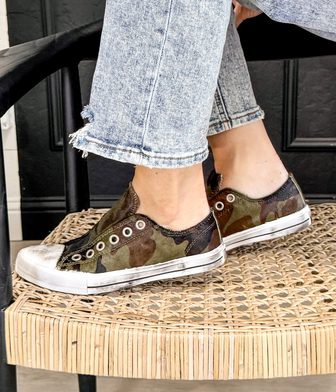 Shalomar Sneaker in Camo - Glamourous Grace