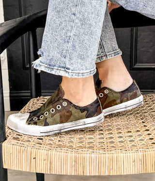 Shalomar Sneaker in Camo - Glamourous Grace