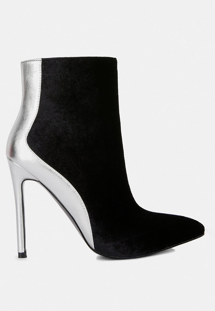 Slade Metallic Highlight High Heeled Ankle Boots - Glamourous Grace