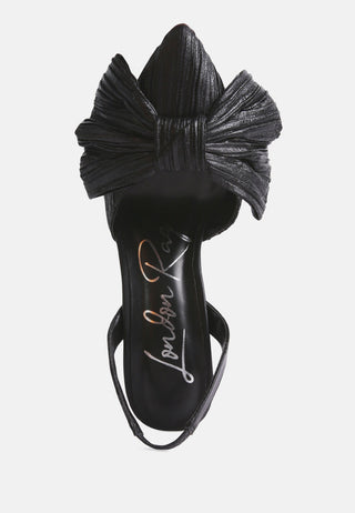 Kiki Bow Embellished Slingback Sandals - Glamourous Grace