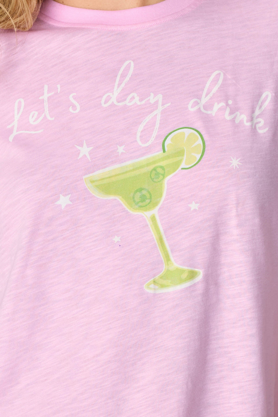Softee "Let's Day Drink" Graphic Print T-Shirt - Glamourous Grace