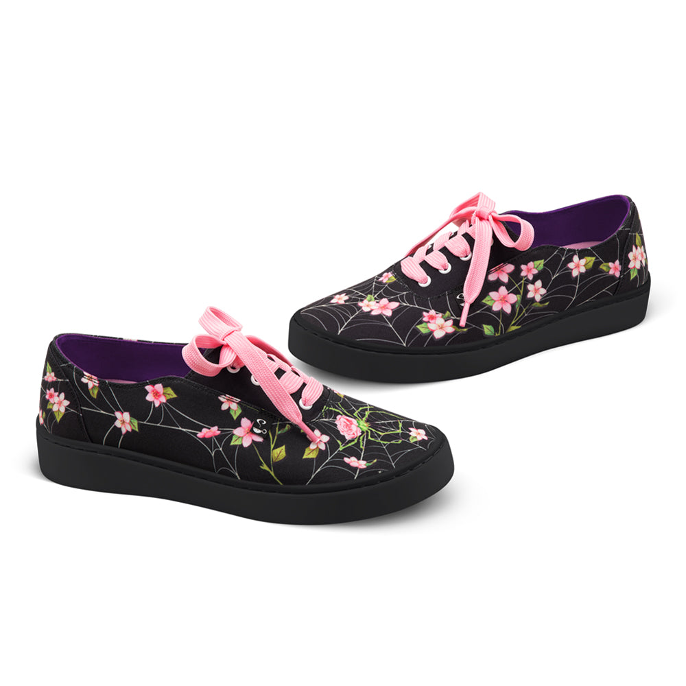 Spider Blossom Women's Casual Sneakers - Glamourous Grace
