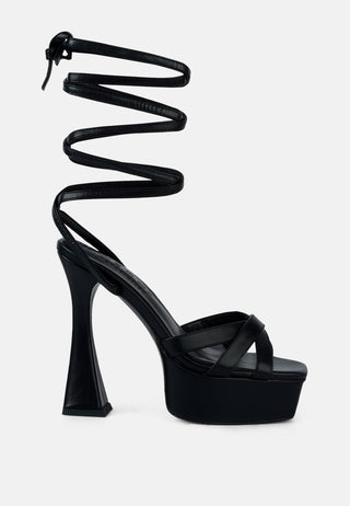 Splitsoul Lace Up High Platform Sandal