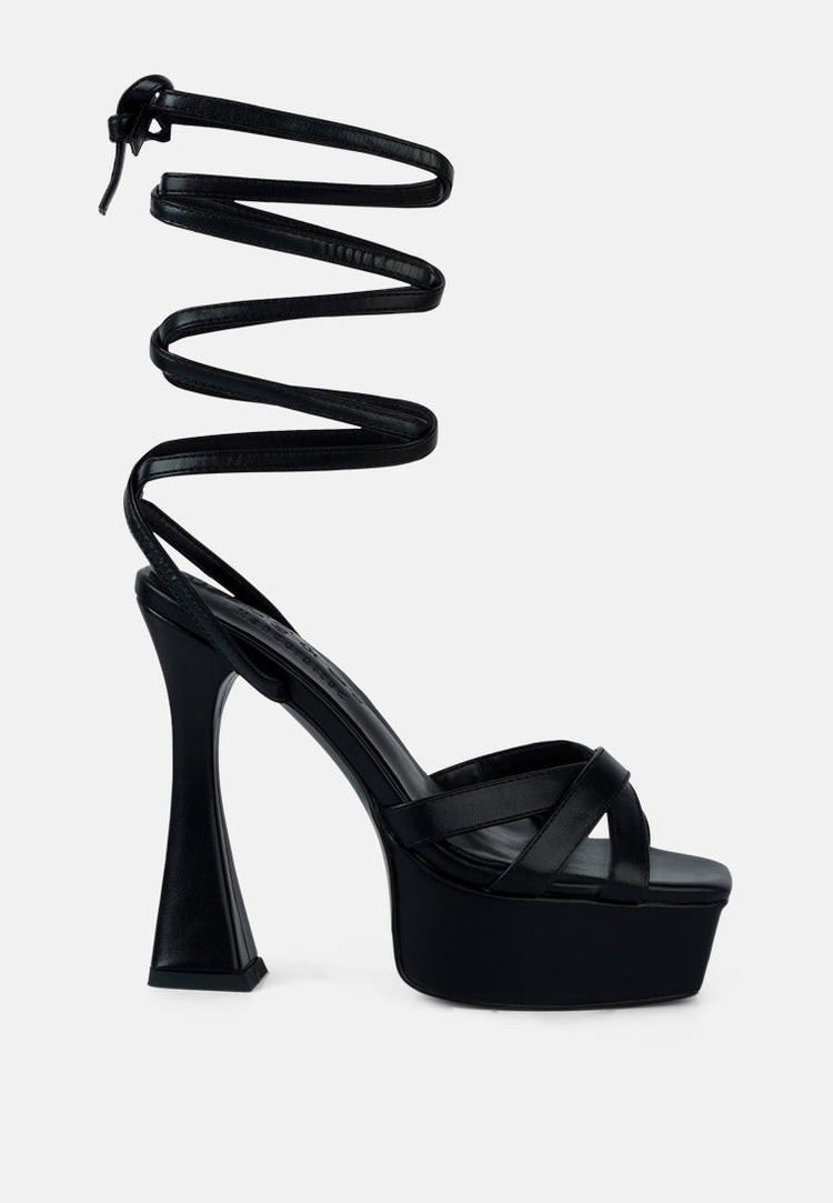 Splitsoul Lace Up High Platform Sandal - Glamourous Grace