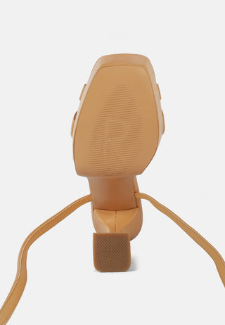 Splitsoul Lace Up High Platform Sandal