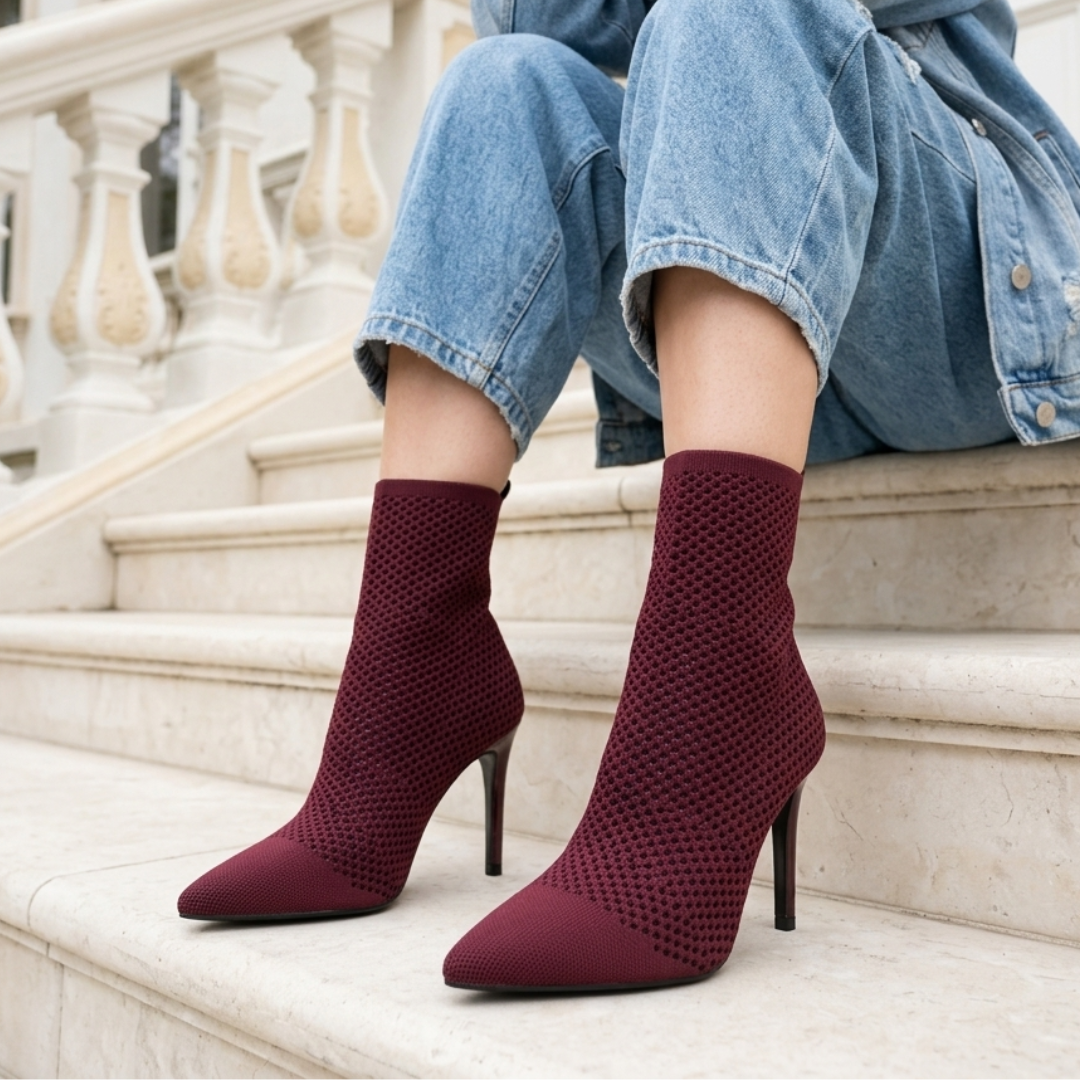 Brooklyn - Knit Point Boot - Glamourous Grace