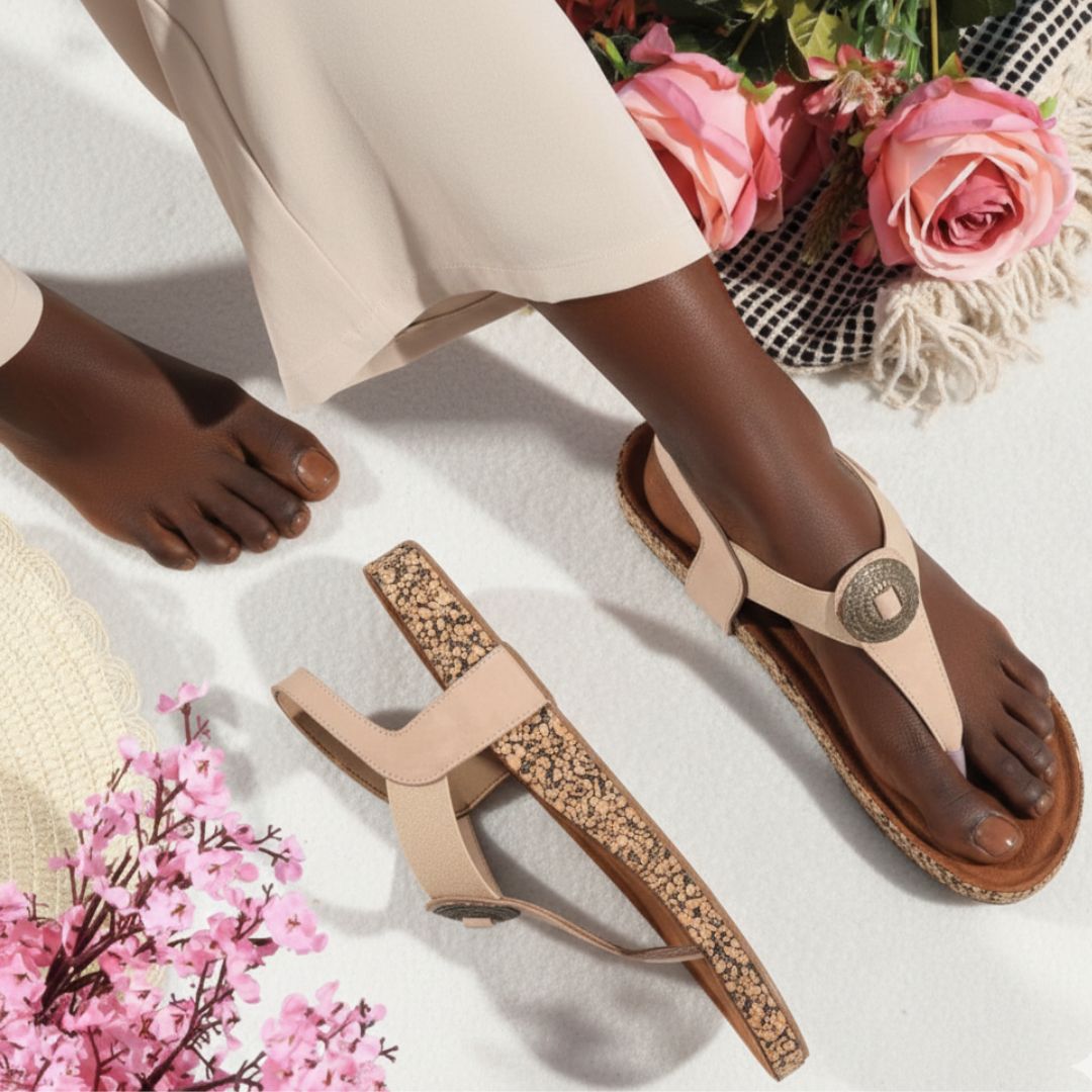 Neva - Cork Sandals - Glamourous Grace