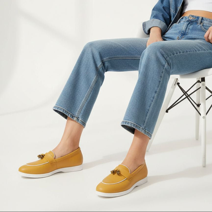 Nina - Tan Loafers - Glamourous Grace