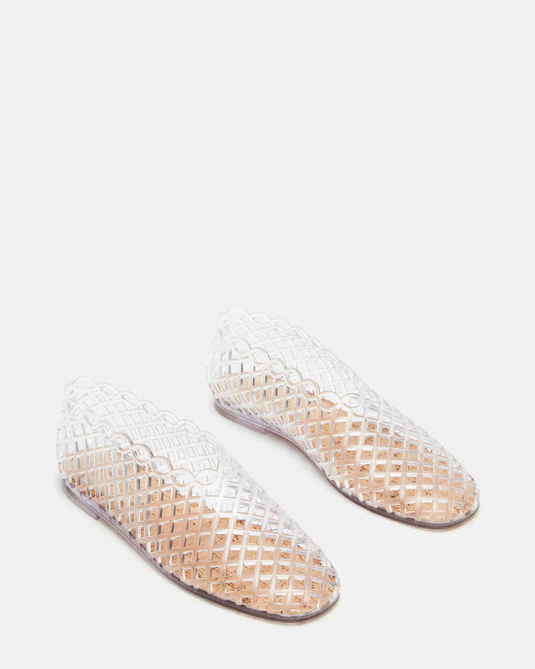 Grove Clear Square Toe Jelly Flats