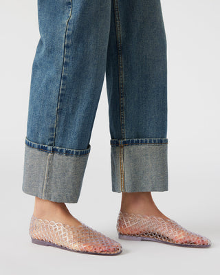 Grove Clear Square Toe Jelly Flats
