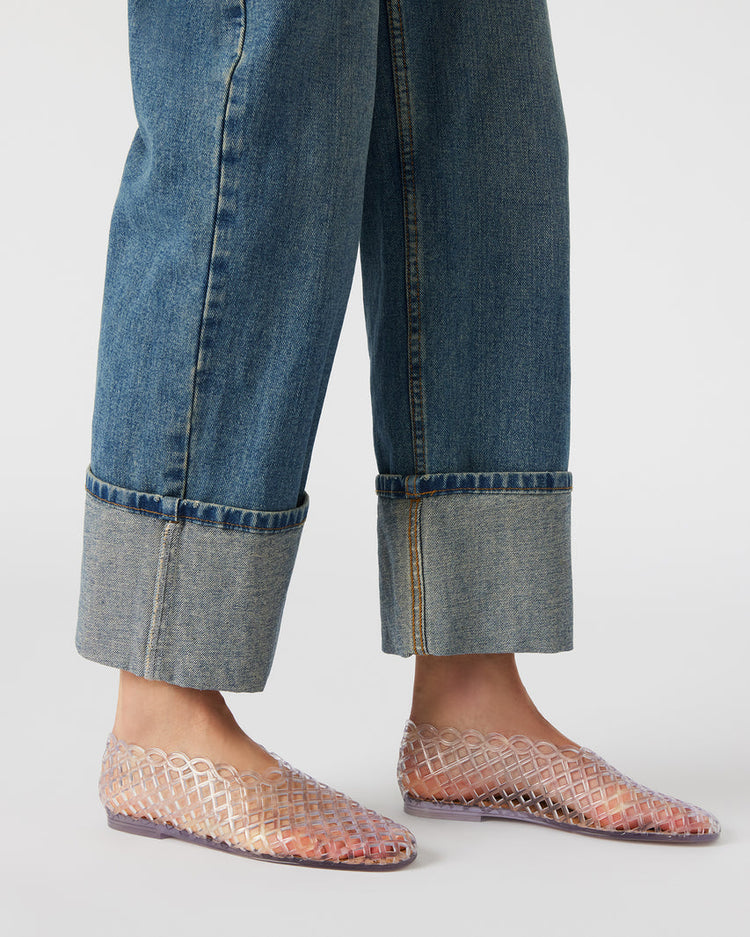 Grove Clear Square Toe Jelly Flats
