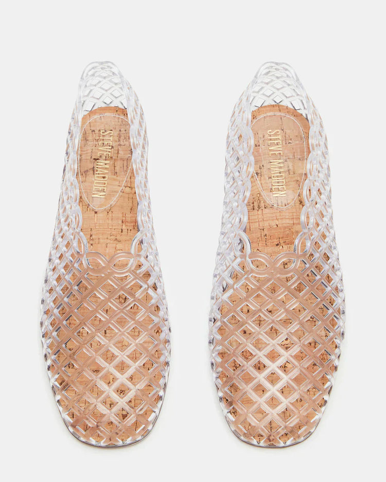 Grove Clear Square Toe Jelly Flats