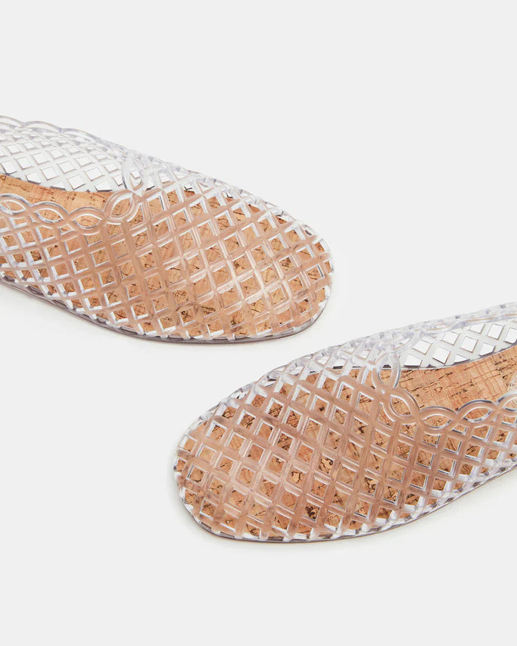 Grove Clear Square Toe Jelly Flats