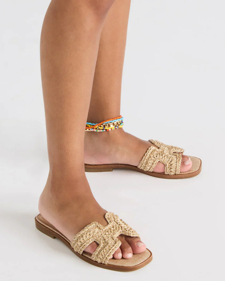 Haydn Crochet Raffia Sandals