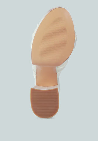 Strobing Knotted Chunky Platform Heels - Glamourous Grace