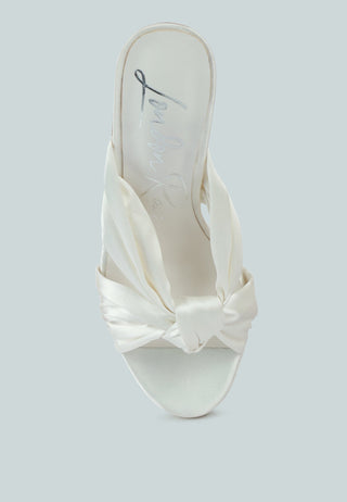 Strobing Knotted Chunky Platform Heels - Glamourous Grace