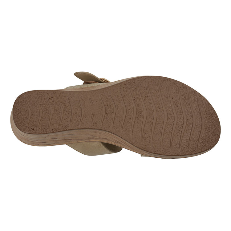 Women's Odalis Natural Wedge Sandals with Buckle