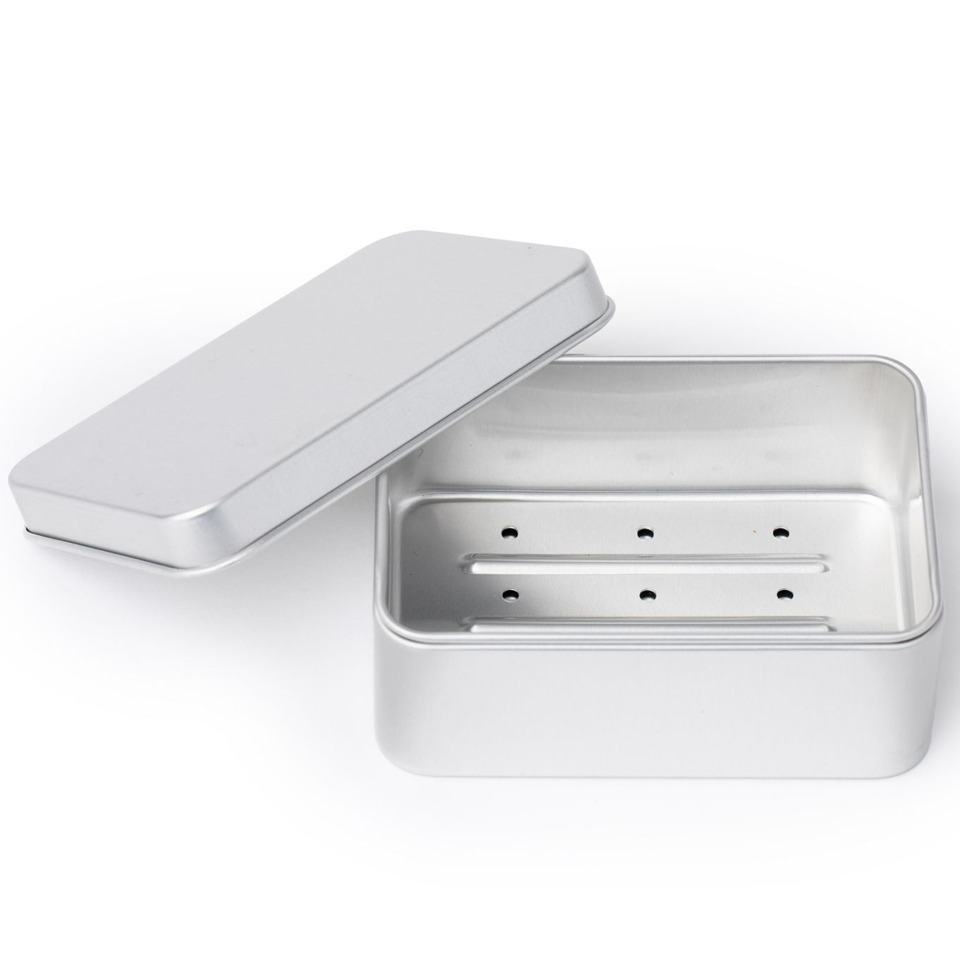 Draining Aluminum Bar Soap Travel Tin