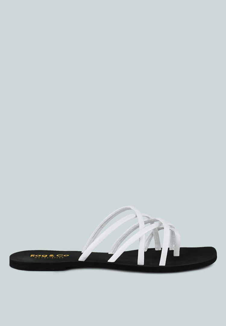 Sweetin Strappy Flat Slip On Sandals - Glamourous Grace
